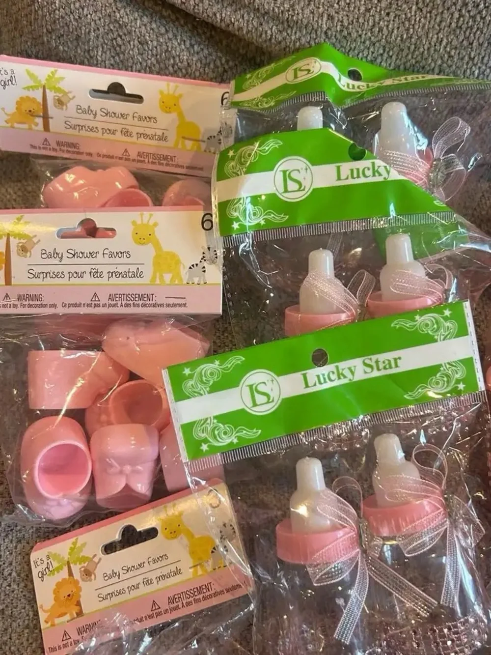 Bulk Baby Shower & Gender Reveal Favor Lot - Pink & Blue DIY Supplies